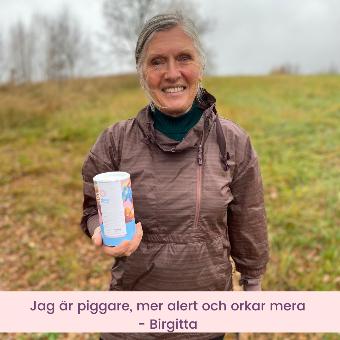 Birgitta med Magic Mind ekologisk superfoodmix